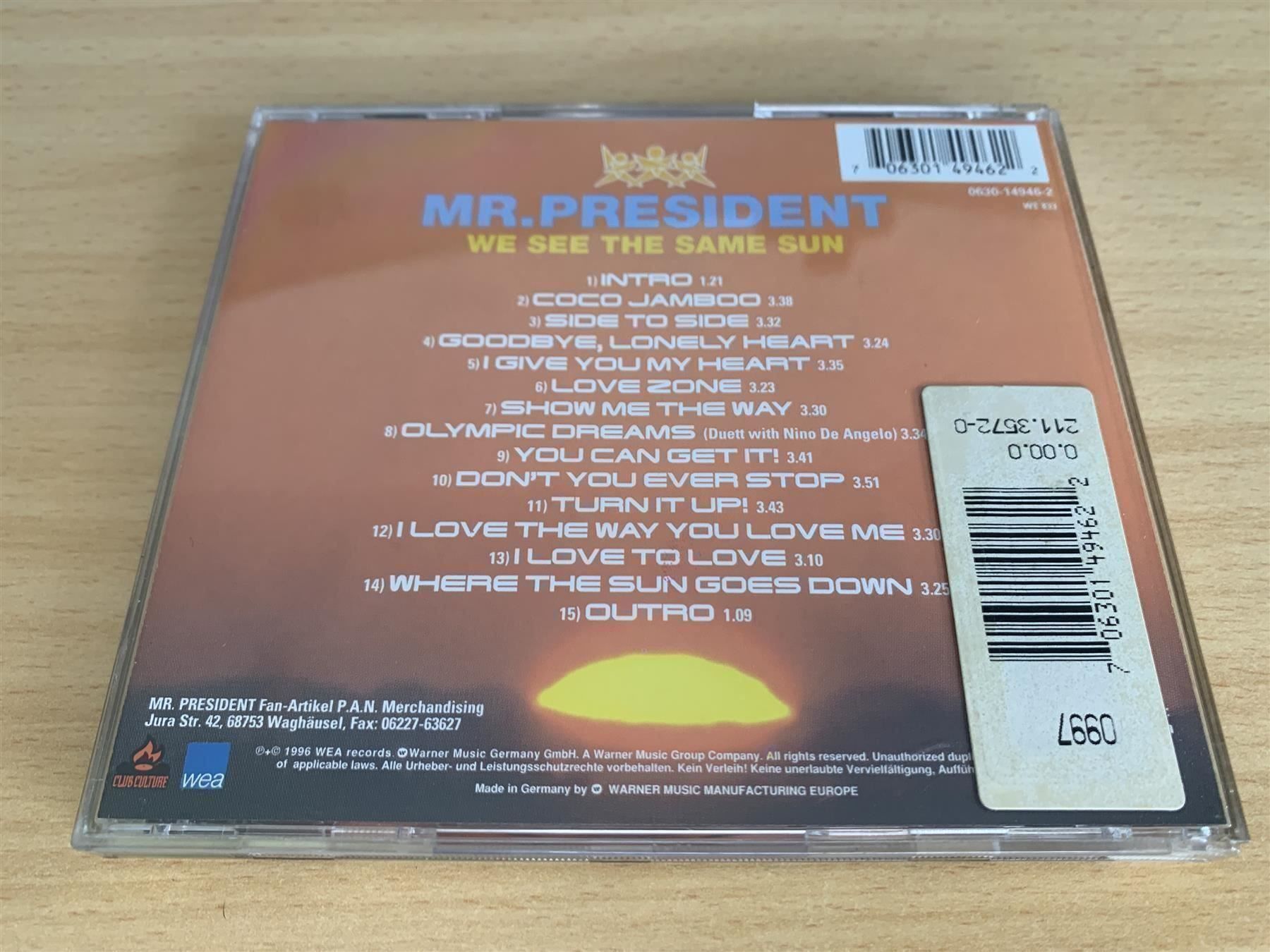 CD: Mr. President – We See The Same Sun – Usato da Rikon im Tösstal venduto da Alpenmutz 1