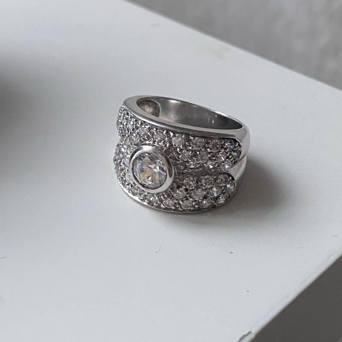 Anelli: Silber 925 Massiv funkelnder Solitär Band Ring – Nuovo (secondo la descrizione) da Givisiez venduto da dor_xb9k 1
