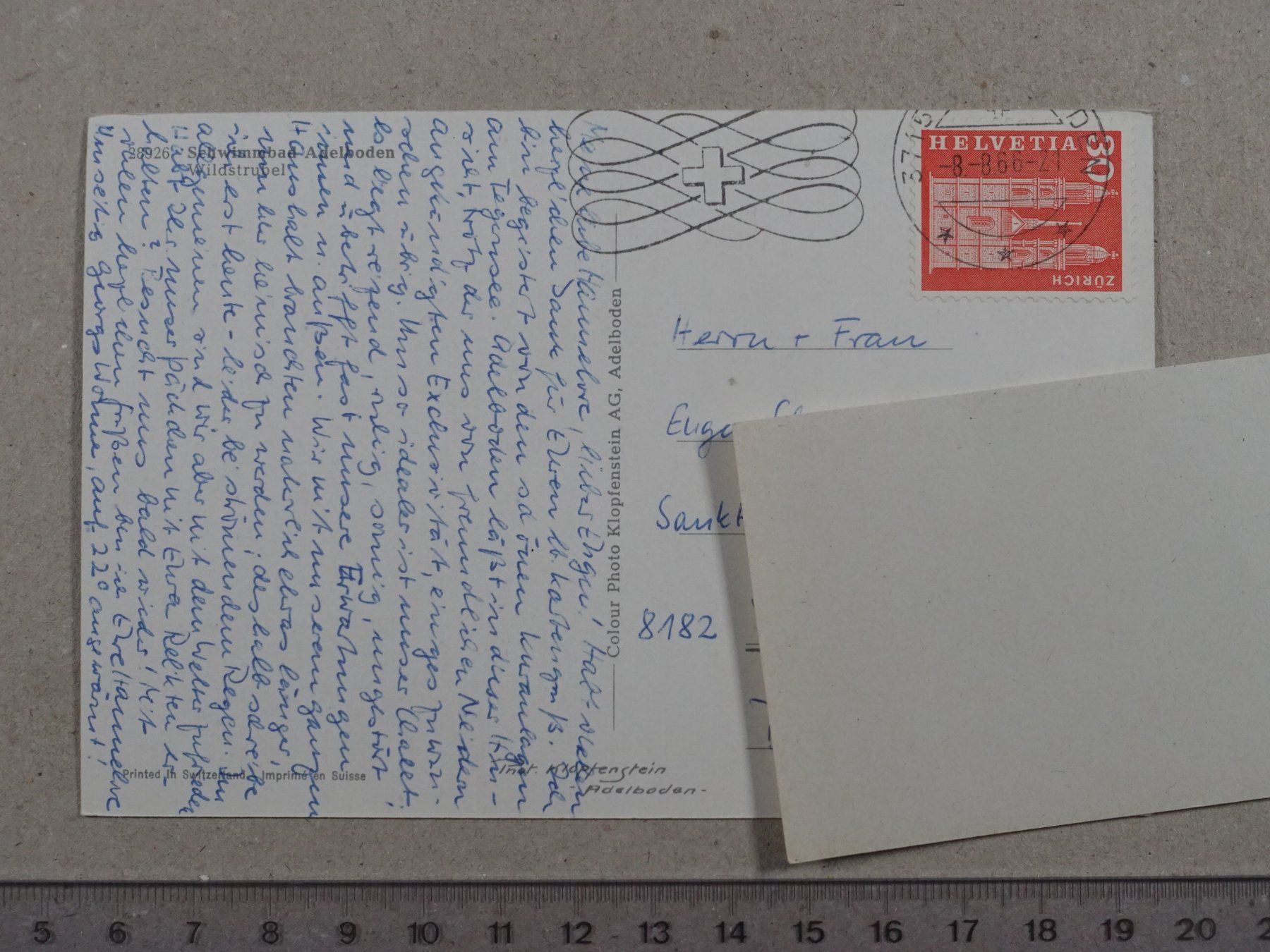 Cartoline postali: Adelboden, Schwimmbad, 1966 – Usato da Lenzburg venduto da fh1 1