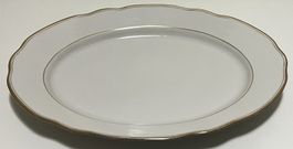 Platte oval Porzellan weiss Langenthal 1953 - Dekor Gold TOP