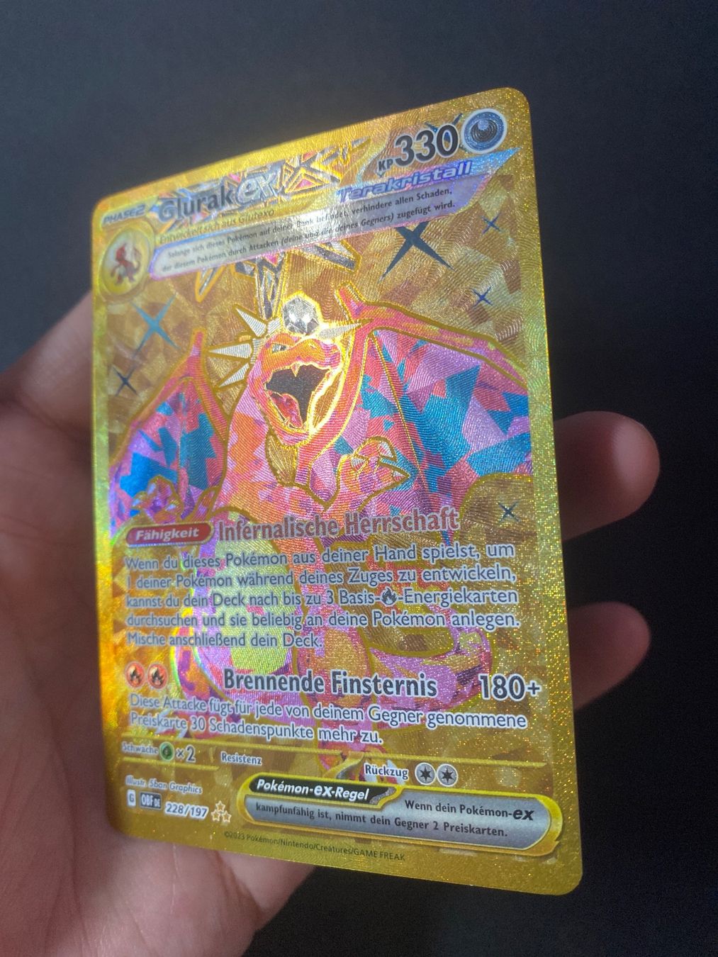 Pokémon Carte collezionabili: Glurak ex 228 - Charizard - Dracaufeu - Obsidian Flames - DE – Nuovo (secondo la descrizione) da Hausen AG venduto da Shrade 1