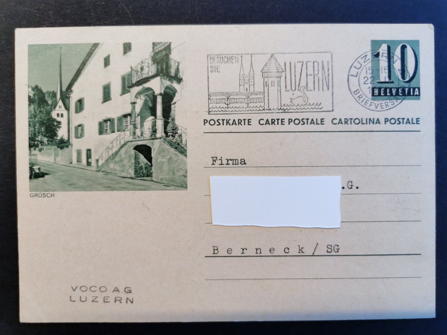 Cartoline postali: Grüsch  Bildpostkarte  Grossbild  1962   Ansichtskarte – Usato da Rheineck venduto da kat_7gld