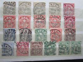 Ab 1883: LOT Ziffermuster, meist VOLLSTEMPEL