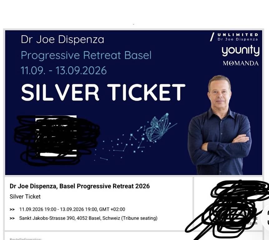 Tickets: Dr. Joe Dispenza Basel 11.09. - 13.09.2026 – Gebraucht aus Zürich von aaaalex_13