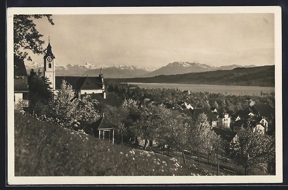 Cartes postales: Hitzkirch, Teilansicht mit Kirche und Be – D'occasion à Berlin par bartko-reher