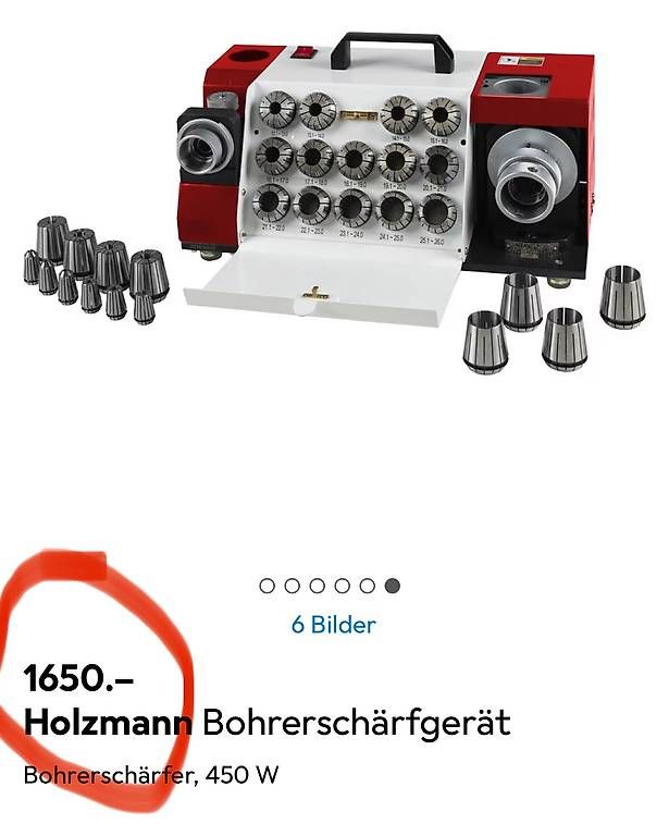 Holzmann Smerigliatrici & Lucidatrici: neuer Holzmann Bohrerschärfgerät BSG30 Pro – Nuovo e nell'imballaggio originale da Necker venduto da liq24