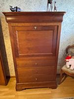 Secrétaire en bois abattant & tiroirs 150×93×43 cm