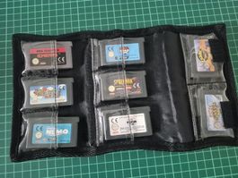 Gameboy Advance Game Cartridge Collection and Case