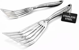 Fischwender Edelstahl 2er Set Schlitzspatel Küchenwender Neu