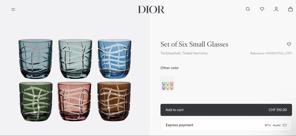 Bicchieri: DIOR Glasses – Nuovo e nell'imballaggio originale da Genève venduto da kri_bf92 9
