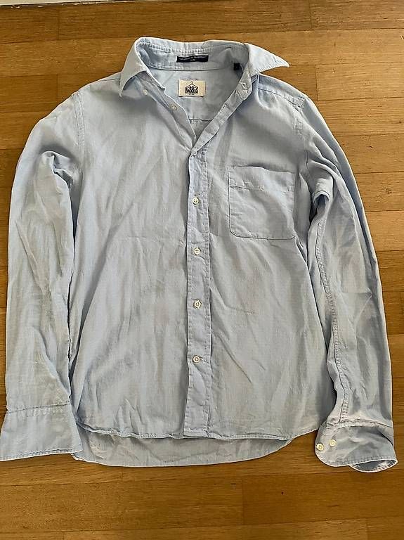 Camicie: BD Baggies Hemd Herren S hellblau Slim  Oxford Button-Down – Usato da Wettingen venduto da Zealoo