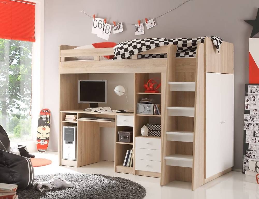 Betten: Hochbett mit Schreibtisch  – Gebraucht aus Rüthi (Rheintal) von cello008