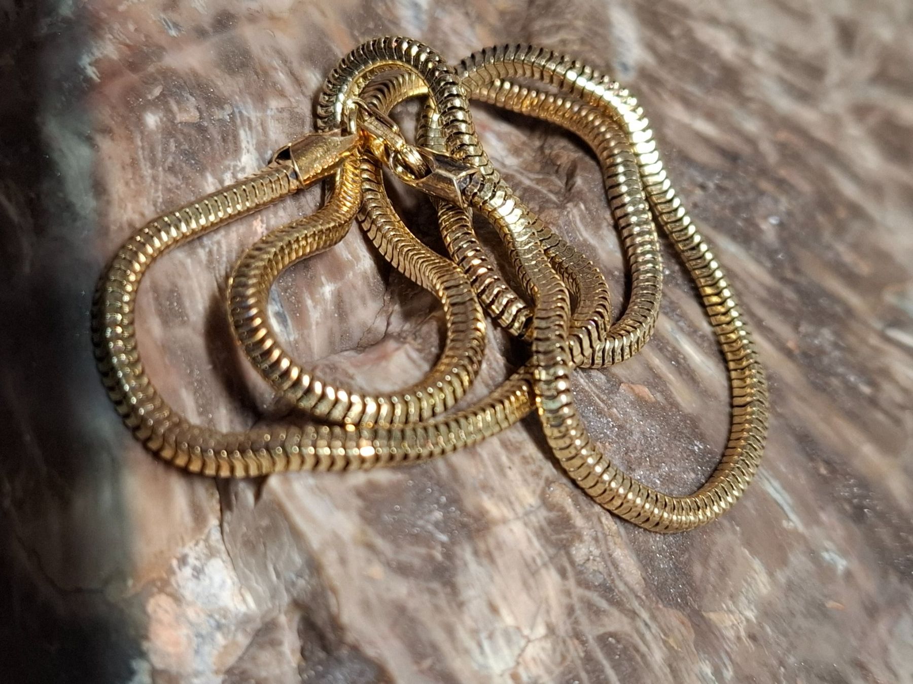 Catenine: Schlangenkette Silber 925 vergoldet – Usato da Zwieselberg venduto da Halifaxmendusli 4