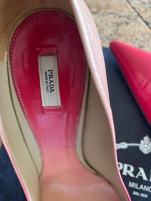 Scarpe da donna: PRADA Pumps Leder Gr.41,  rot/beige TOP – Usato da Weggis venduto da goo_vn75 1