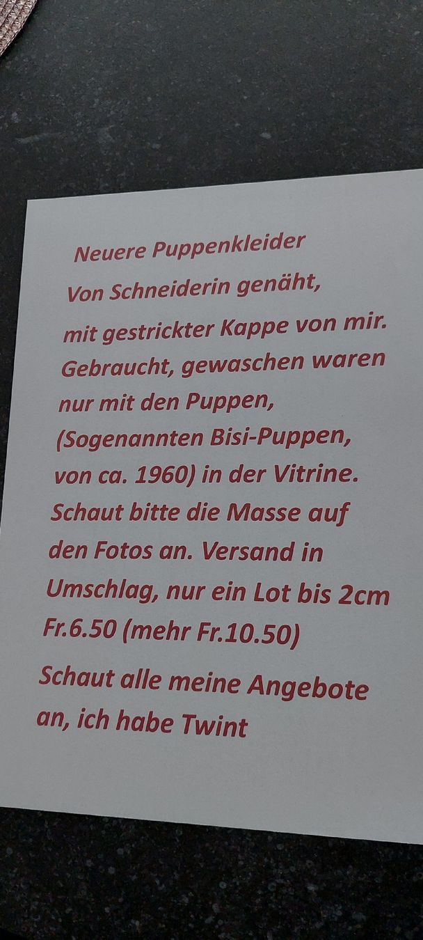 Puppen: Puppenkleid – Gebraucht aus Muri AG von nindo1 2