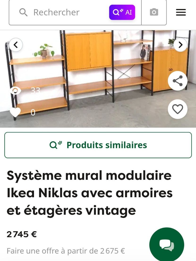 Scaffali: Bibliothèque étagère modulable IKEA NIKLAS, Rutger ANDERSSON – Usato da Fully venduto da tameab 3