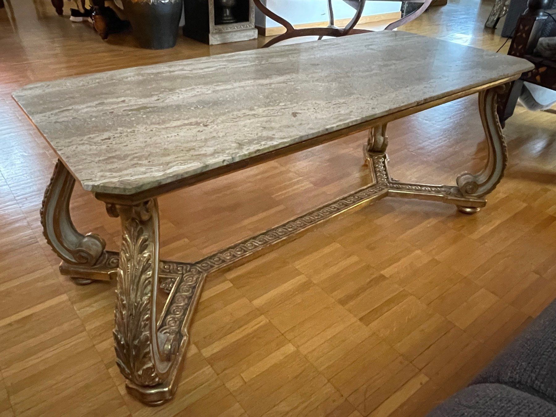 Tavoli: Tisch mit Marmorplatte, Barockstil Ende 19Jh – Usato da Dübendorf venduto da Crioula 3