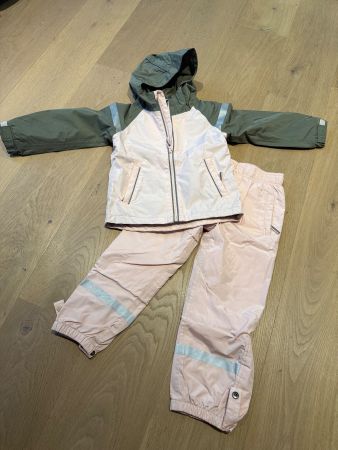 Wind-/Regen-Kombi, 2-teilig rosa/olive I Gr. 98/104