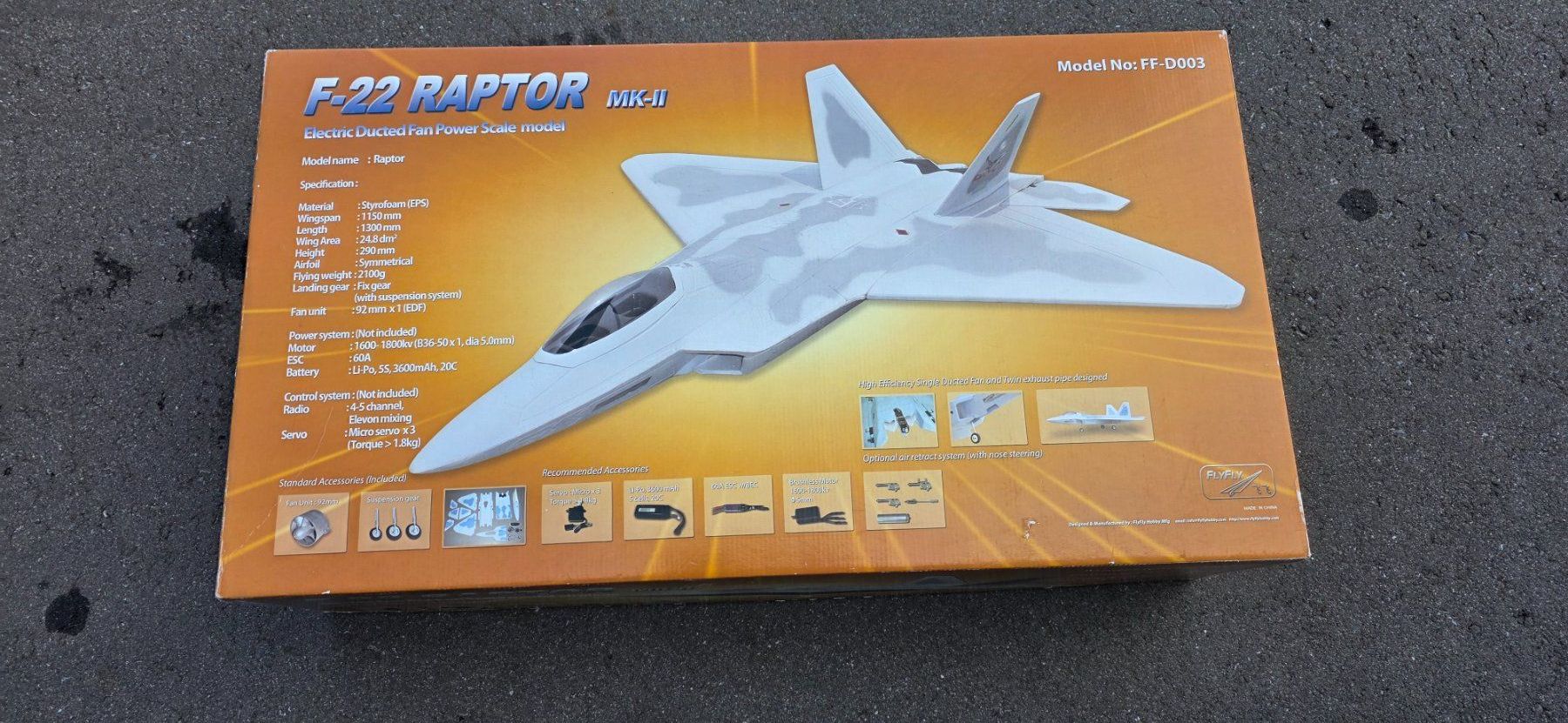 Modellismo RC: F 22 Raptor FLYFLY Bausatz – Nuovo (secondo la descrizione) da Riddes venduto da hol_yds6