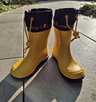 Gummistiefel gelb, Gr. 25, mit Zugband - Top Zustand!