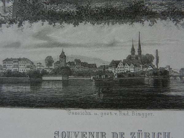 Incisioni: Zürich Souvenirblatt von Ringger – Usato da Risch venduto da Rischli15 8