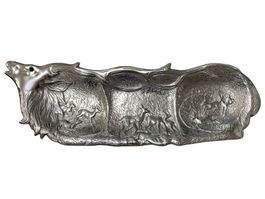 Längliches Elch-Serviertablett – Rustikales Aluminium