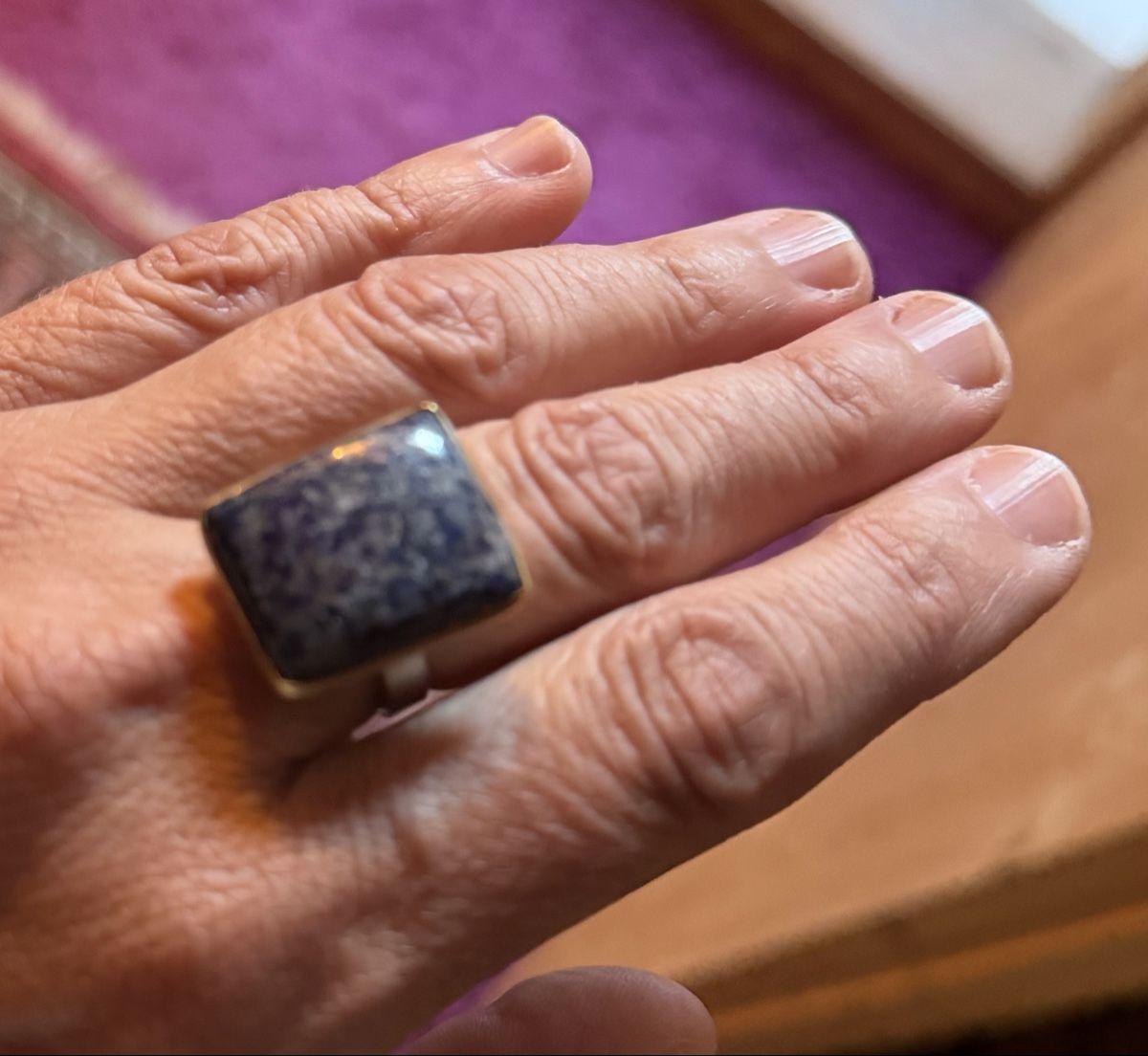 Ringe: Silberring mit Lapislazuli – Gebraucht aus Donat von troja007 1