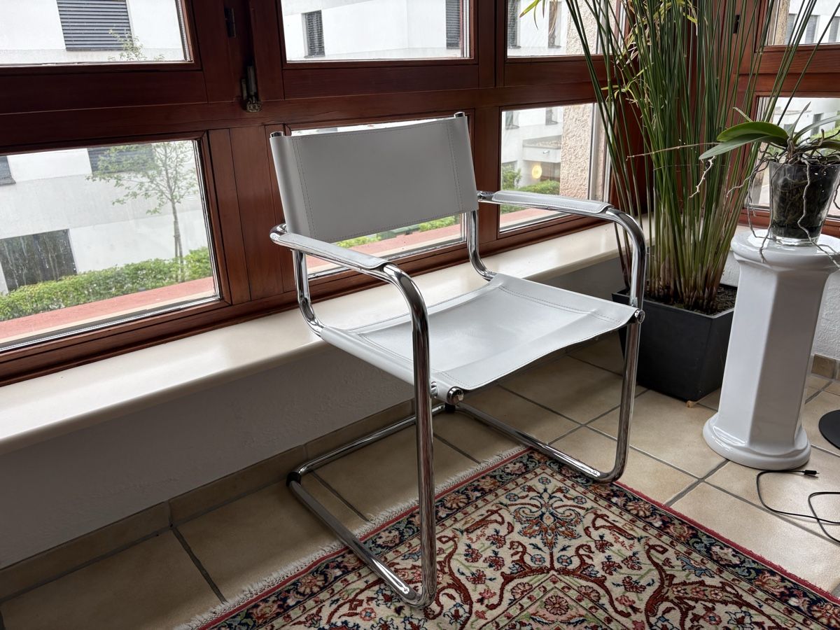 Sedie: Freischwinger Leder Weiss – Usato da Wallisellen venduto da paintbrush 3