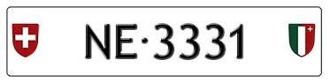 Schilder: Plaque auto NE 3331 – Neu (gemäss Beschreibung) aus Boudevilliers von ENCHERES-PLAQUES-NE