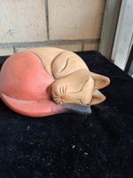 Katze schlafend, Dekofigur Katze