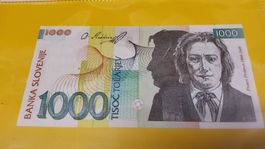 Slowenische 1000 Tolarjev Banknote - Selten! Sammler 2005