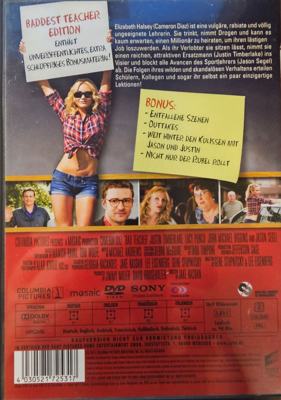Tutti i DVDs: Bad Teacher – Usato da Wahlen b. Laufen venduto da Cg10 1