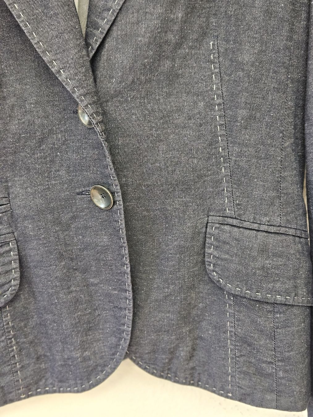 Comma Giacche: Toller Comma Blazer, Gr. 38, Baumwolle/Leinen - jeanslook – Usato da Wohlen AG venduto da Colina 6