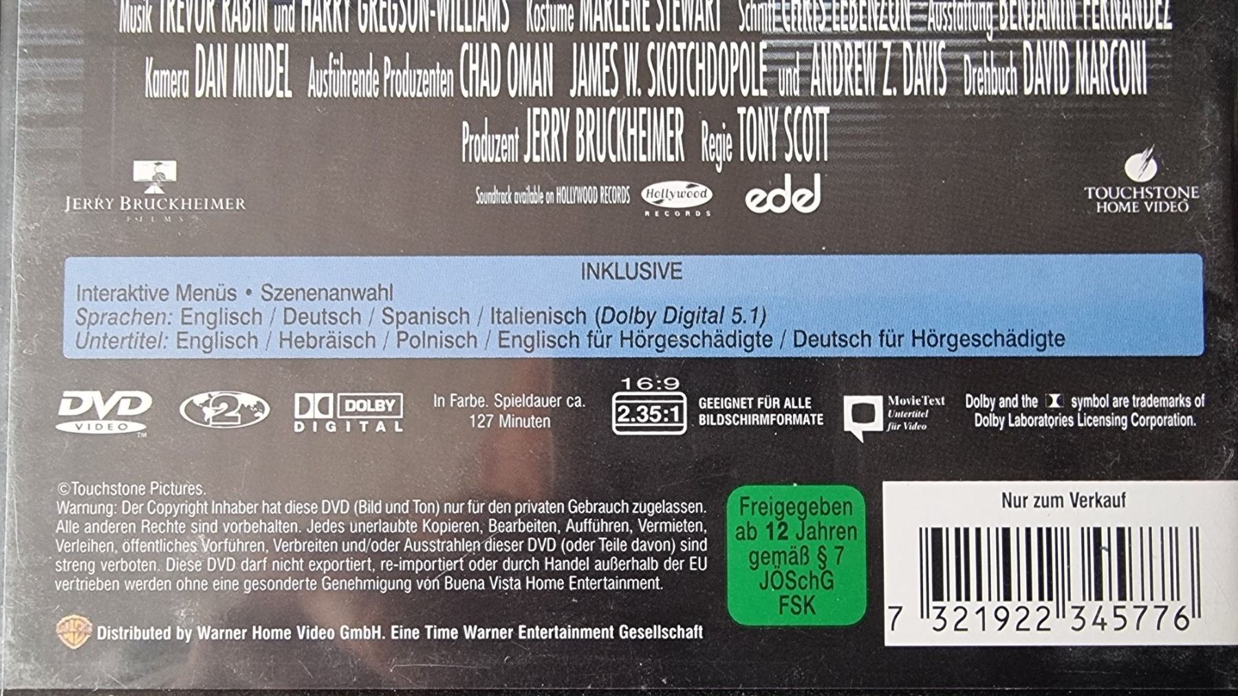 Tutti i DVDs: DVD Der Staatsfeind Nr.1 / Will Smith - Gene Hackman – Usato da Oetwil am See venduto da fineli2 1