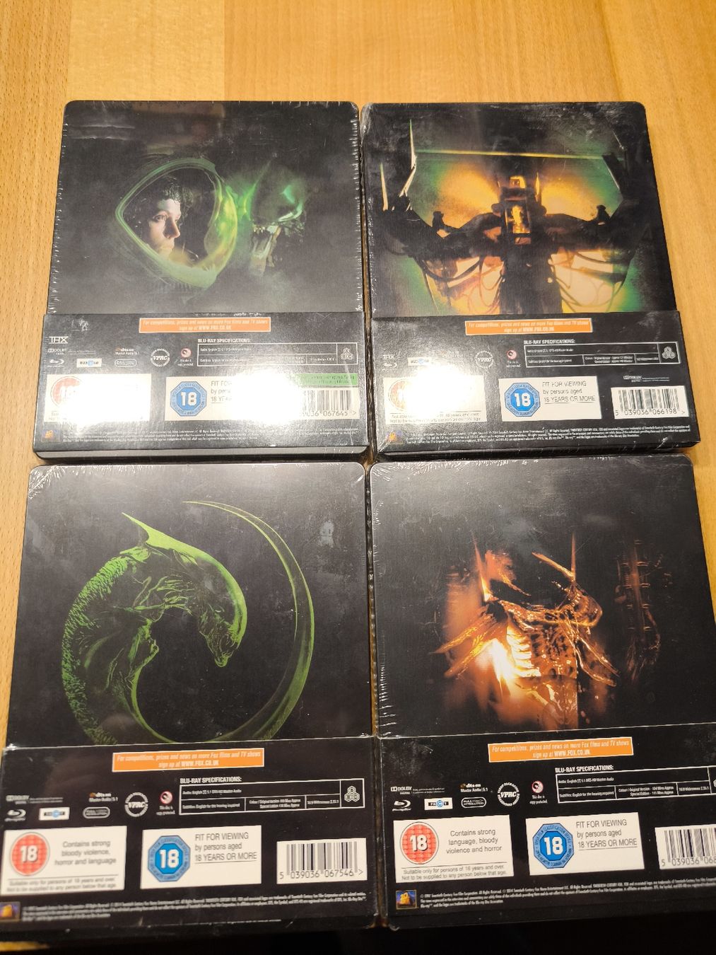 Alle DVDs: Alien 1-4 Steelbook Blu Ray Set. – Neu und originalverpackt aus Dürnten von  1
