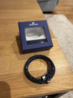 Swarovski Wickelarmband blau mit Kristallen in Box