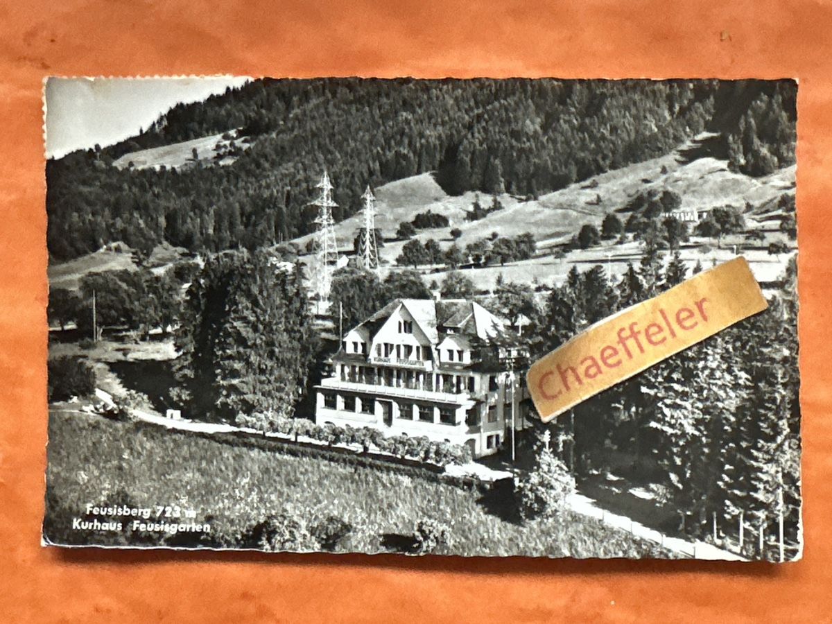 Cartoline postali: 1959 Feusisberg, Kurhaus Feusisgarten – Usato da Zürich venduto da Chaeffeler
