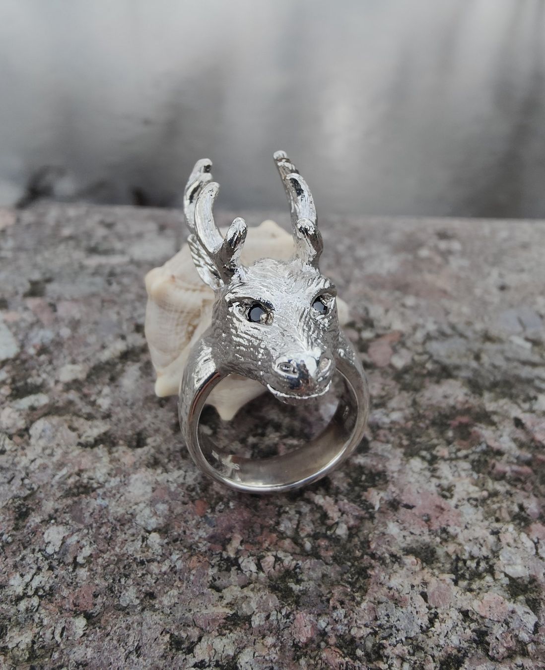 Anelli: Origineller Rentier Ring aus Silber 925 – Nuovo e nell'imballaggio originale da Rümlang venduto da 21f 1