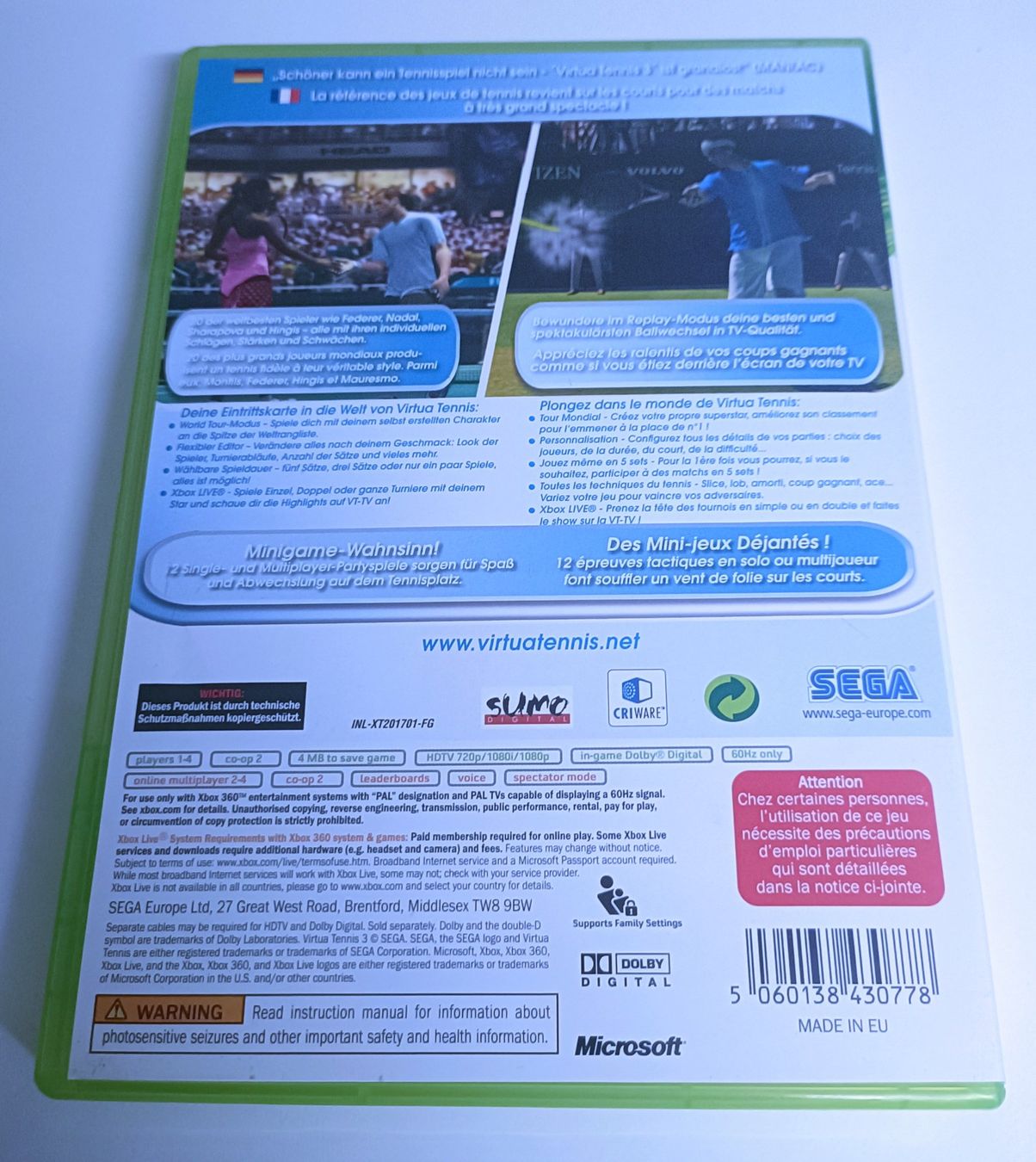 Microsoft Giochi: Virtua Tennis 3 | XBOX 360 – Usato da Köniz venduto da Gamecollect 2