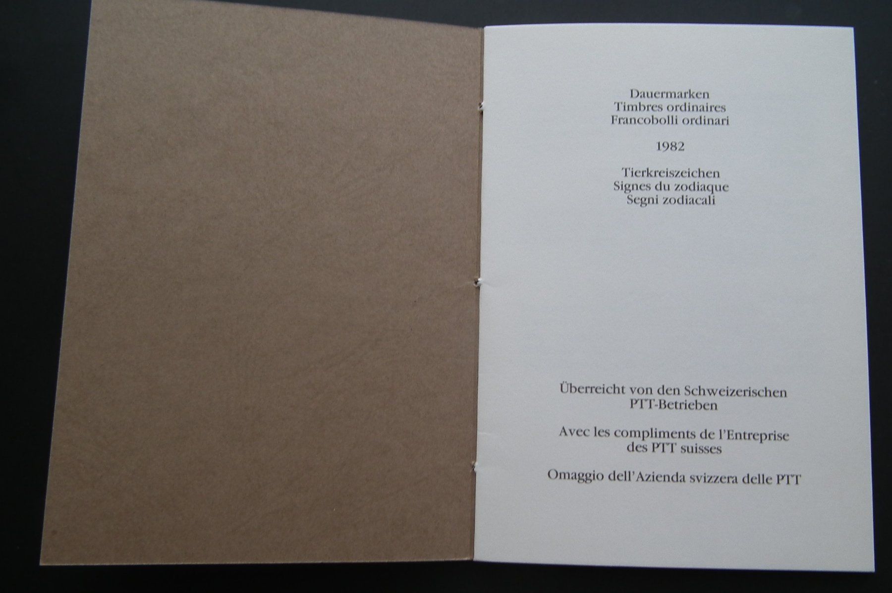 Alle Briefmarken: Tierkreiszeichen Ausgabe 1982  Folder mit 4-er Blocks – Gebraucht aus Kriens von WULLU99 1