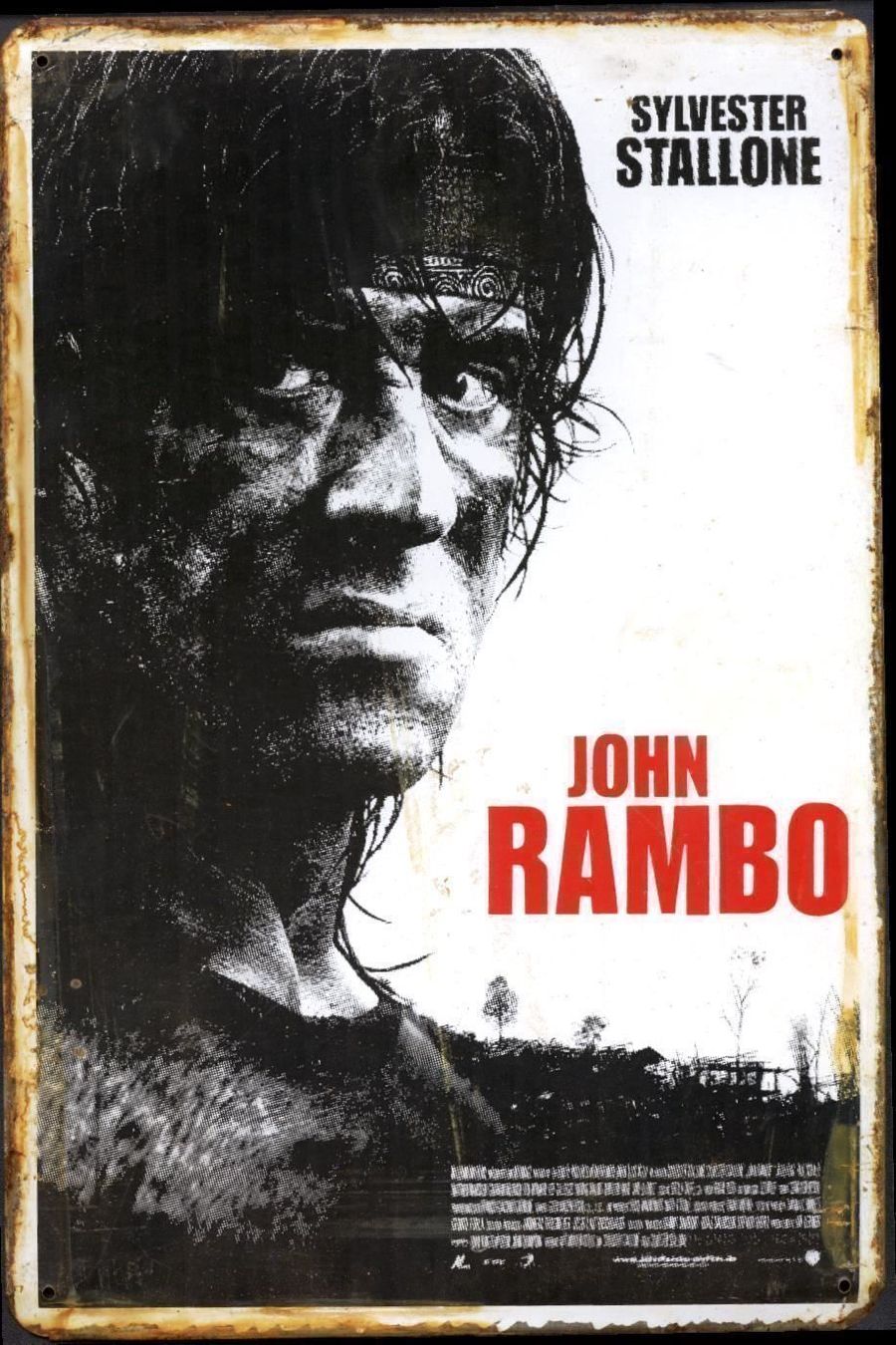 Schilder: Rusty Blechschild-RAMBO-SYLVESTER STALLONE – Neu und originalverpackt aus Rupperswil von big-one-sale