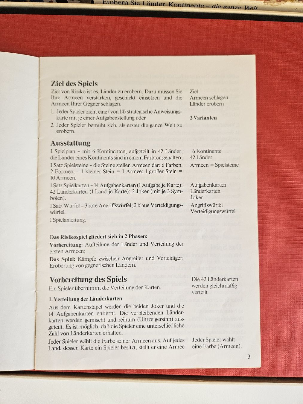 Parker Jeux: Brettspiel Risiko Parker 1975 – D'occasion à Oberdorf BL par BaldenEagle 2