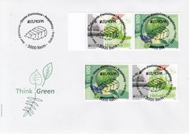 1598+1599 2erStreifen FDC Europa Vollstempel Bern 12.5.16