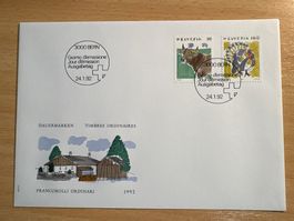 Schweiz Briefmarken Ersttagsbrief 1992 Sonderstempel Bern!