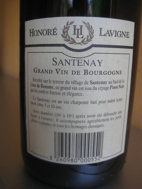 Vins: Wein Santenay, Jg. 1995 – D'occasion à Horgen par pet_n5kr 3