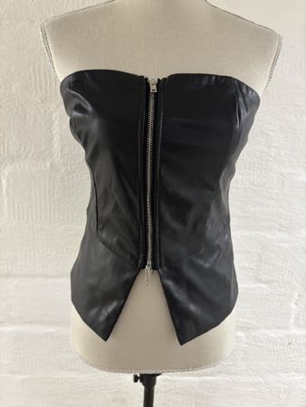 Damen Kunstleder Top,Gr.M(S)