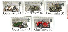 Briefmarken "Oldtimer". Guernsey