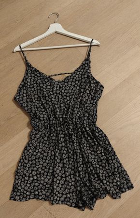Jumpsuit - Schwarz/Weiss - Gr. M/L