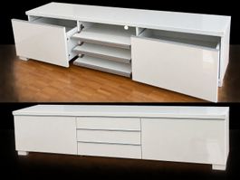 TV-Möbel / Lowboard Hochglanz Weiss - IKEA BESTÅ BURS