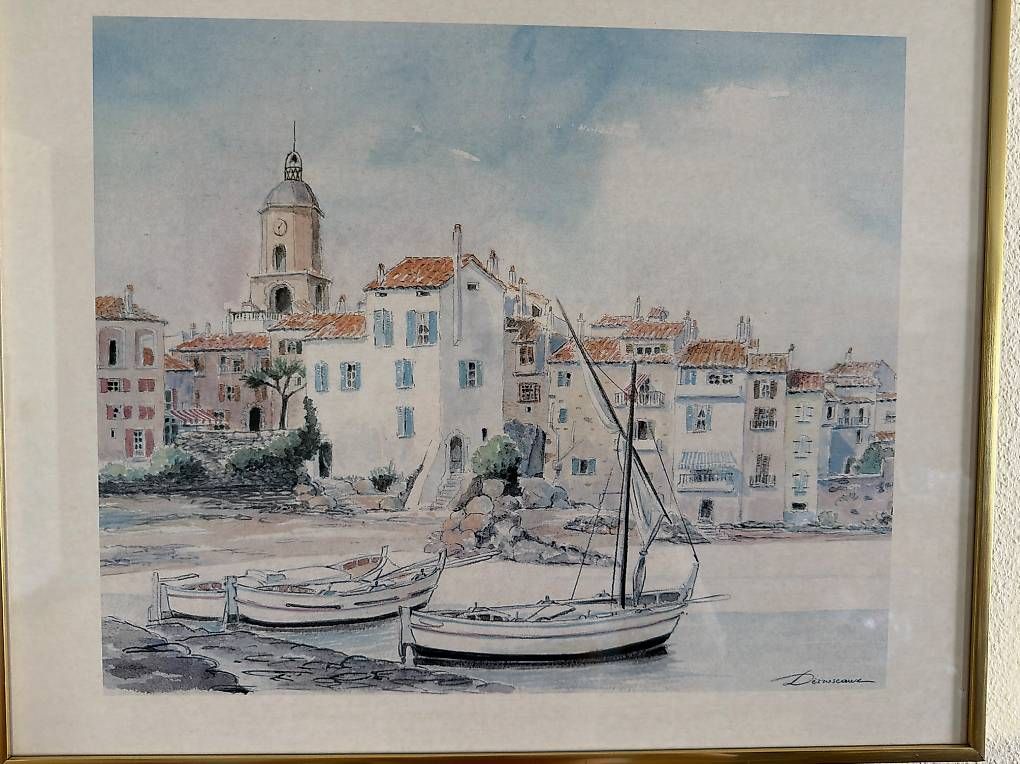 Dipinti: Aquarelle port st trophez  – Usato da Preverenges venduto da mih_vqg5